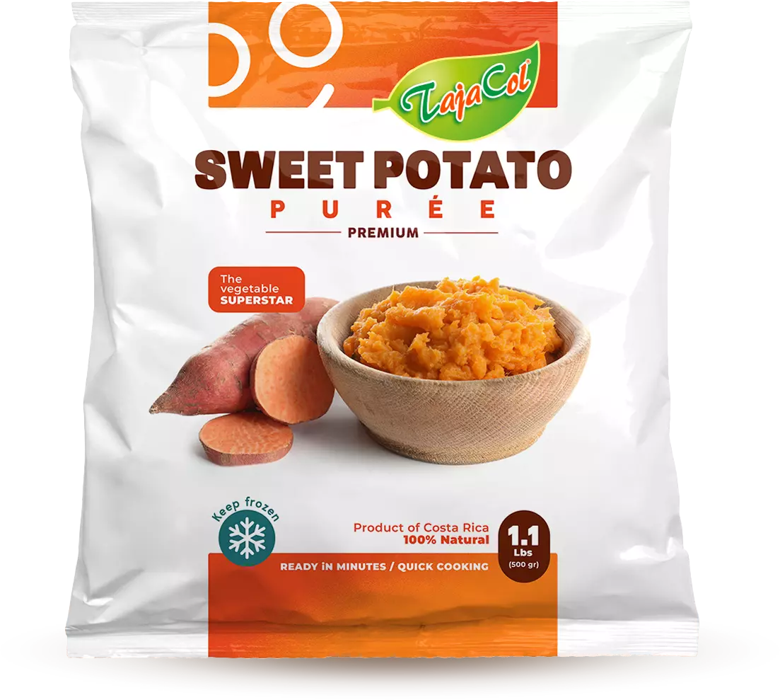 Tajacol sweet potato purĆ©e ā ready-to-use product for foodservice and retail. Tajacol sweet potato purĆ©e ā ready-to-use product for foodservice and retail.<br />